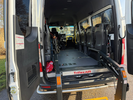 Rolstoel veilig vastgezet